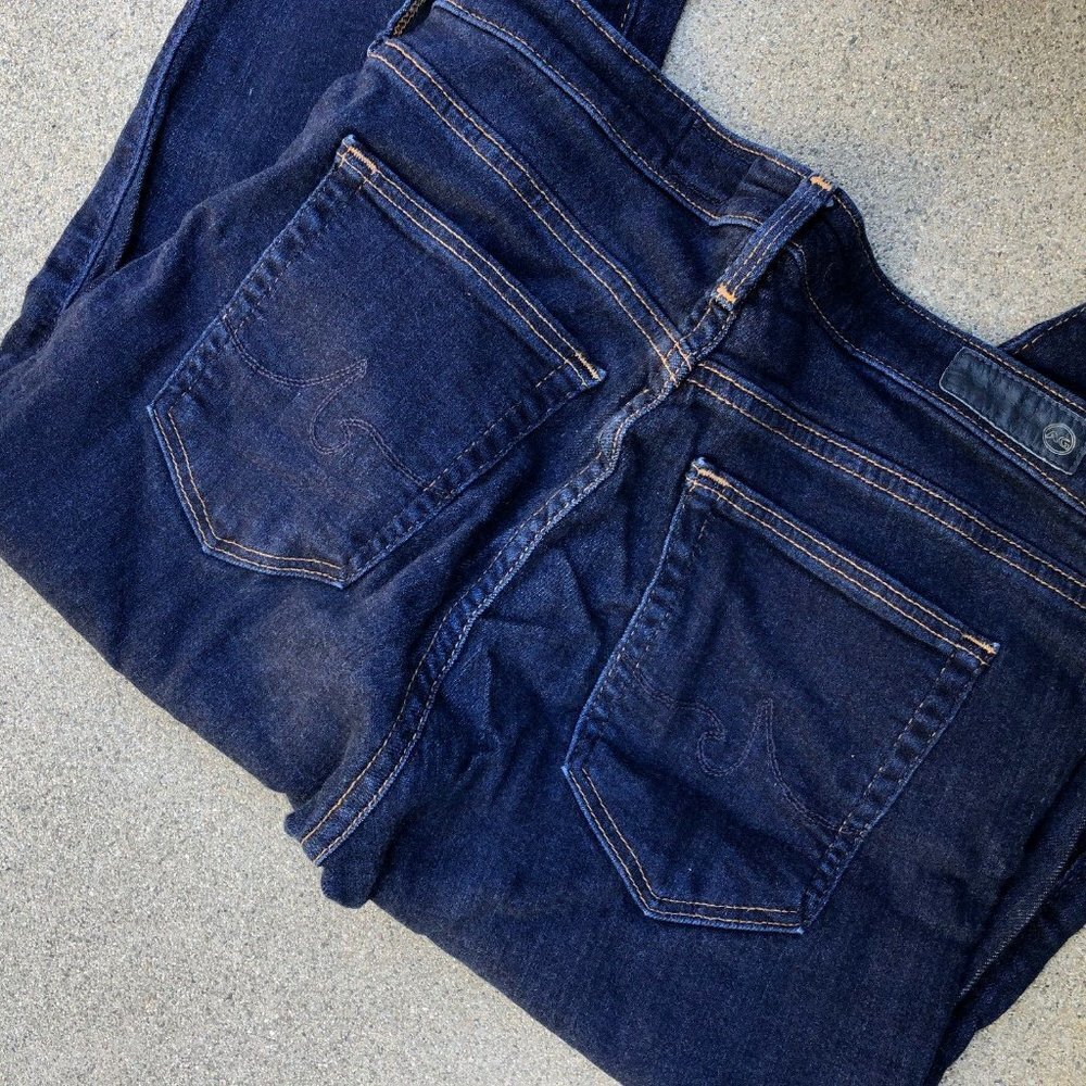 ADRIANO GOLDSCHMIED AG The Prima Mid Rise Cigarette Jeans Women's 27R Denim Blue - Picture 2 of 8